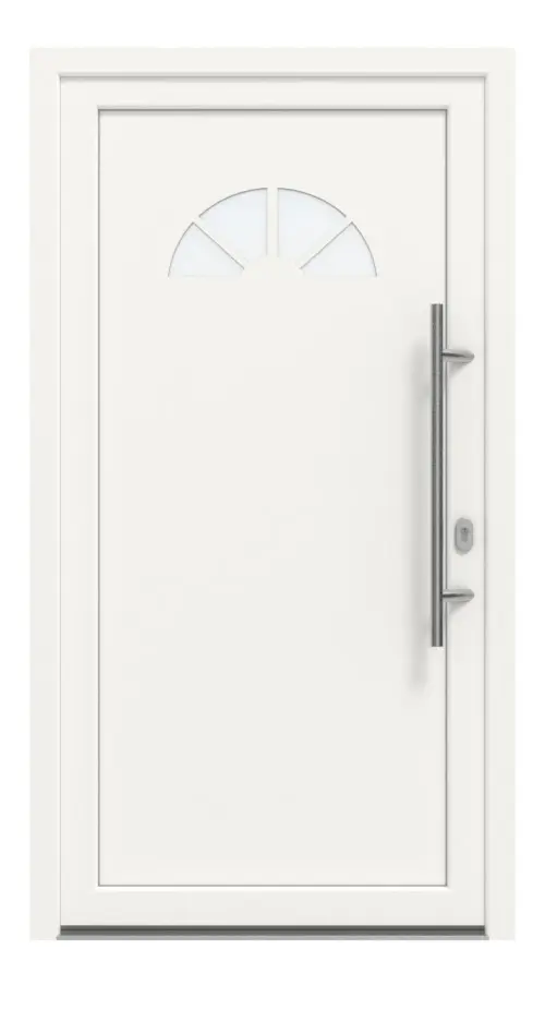 Haustür Kunststoff Premium F021 RAL 9016-RAL 9016 Frontansicht außen
