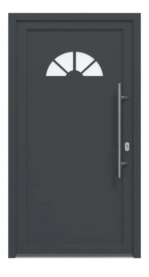 Haustür Kunststoff Premium F021 RAL 7016-RAL 9016 Frontansicht außen