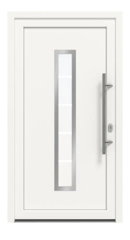 Haustür Kunststoff Premium F036 RAL 9016-RAL 9016 Frontansicht außen