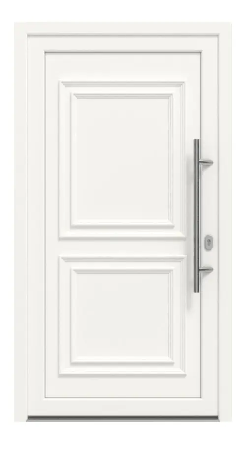 Haustür Kunststoff Premium T046 RAL 9016-RAL 9016 Frontansicht außen