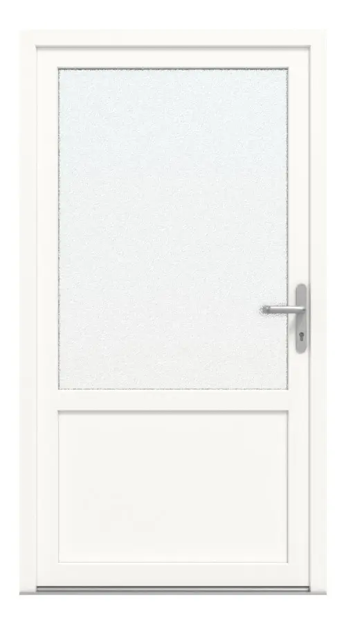 Frontansicht außen von Kunststoff Nebeneingangstür JM NETK 03 in RAL 9016