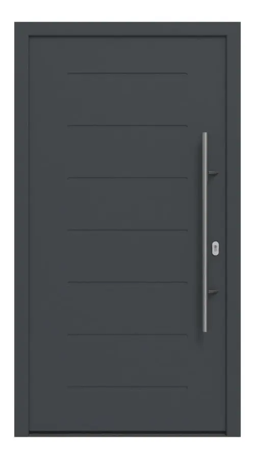 Hörmann Haustür ISOPRO IP 015 RAL 7016-RAL 7016 Frontansicht außen