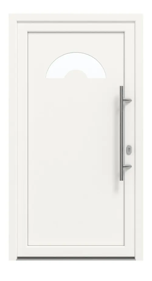 Haustür Kunststoff Premium F010 RAL 9016-RAL 9016 Frontansicht außen