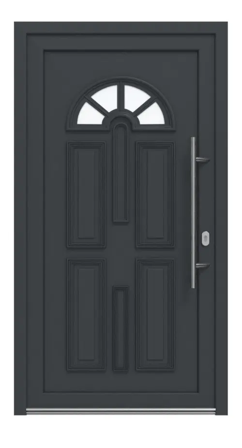 Haustür Kunststoff Premium Plus T015 RAL 7016-RAL 9016 Frontansicht außen