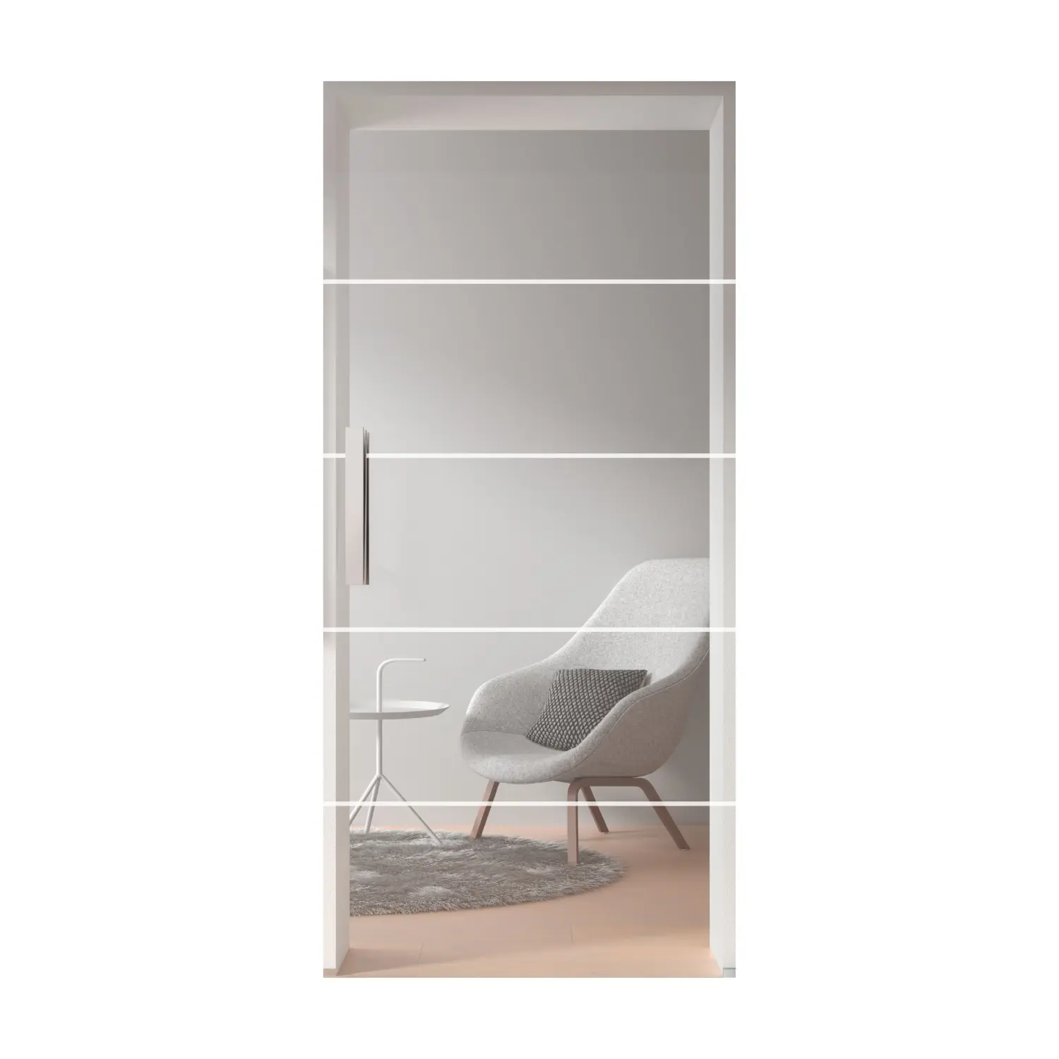 FLEXO drzwi przesuwne szklane szkło przezroczyste Traverso S 3639