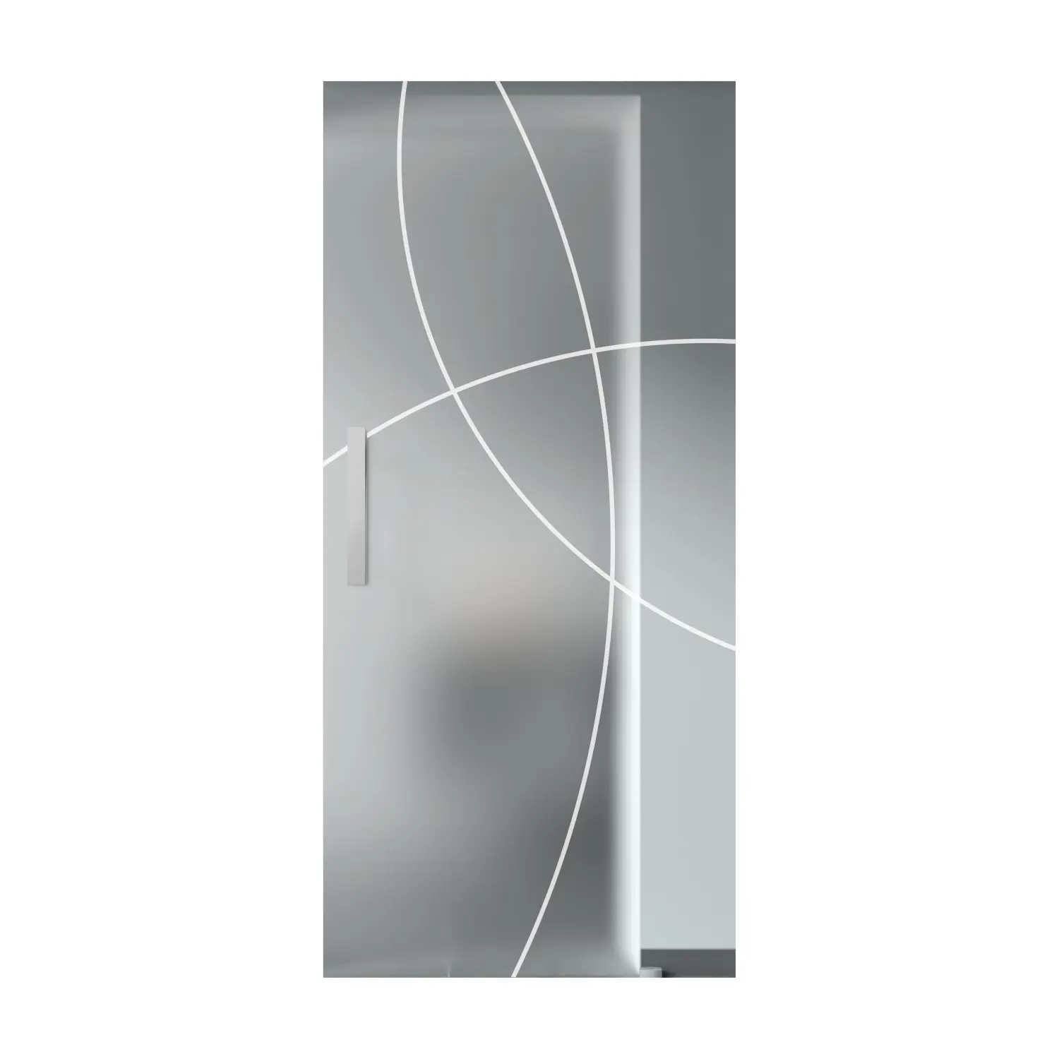 Ansicht von FLEXO Satiniert Circolo L 5629 Ganzglas Schiebetür