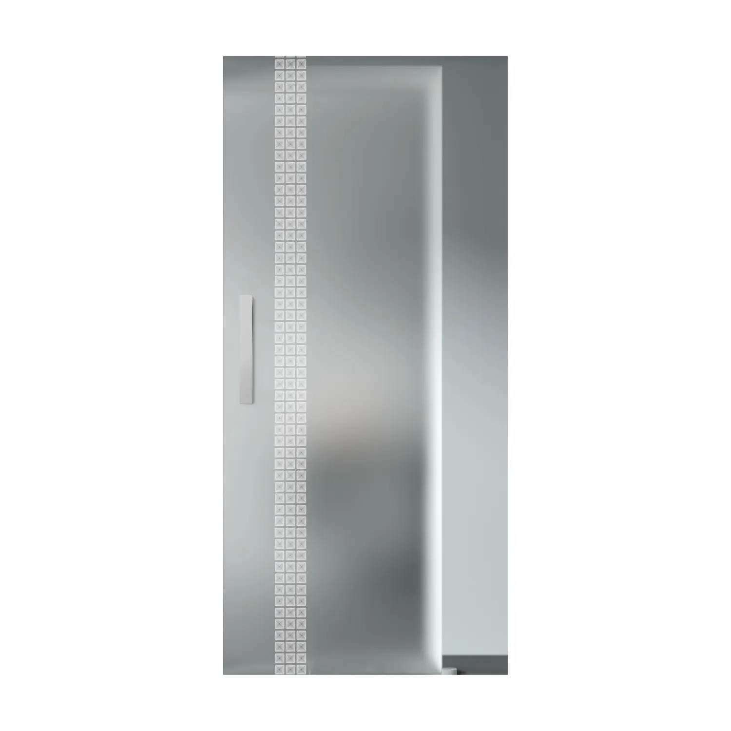 Szczegół szklanych drzwi przesuwnych FLEXO satynowane Spirale L 5668