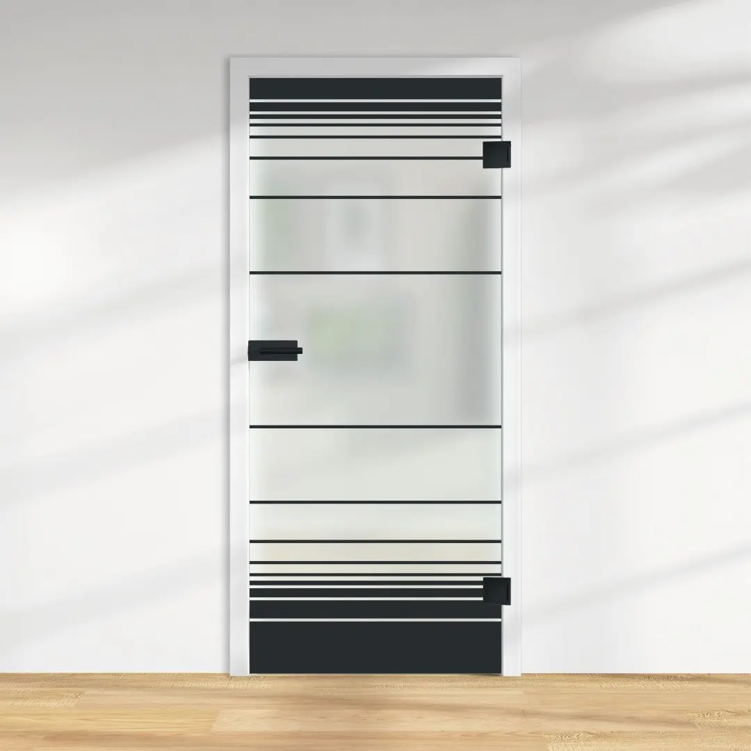 Szczegół drzwi szklanych FLEXO satynowane Traverso S 7606