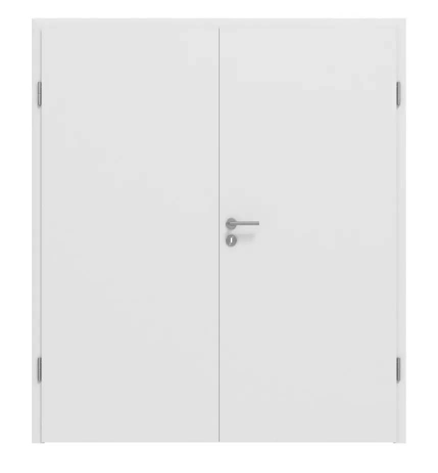 Widok z przodu: biel baliowa BaseLine Duradecor drzwi dwuskrzydłowe z ościeżnicą - Hörmann