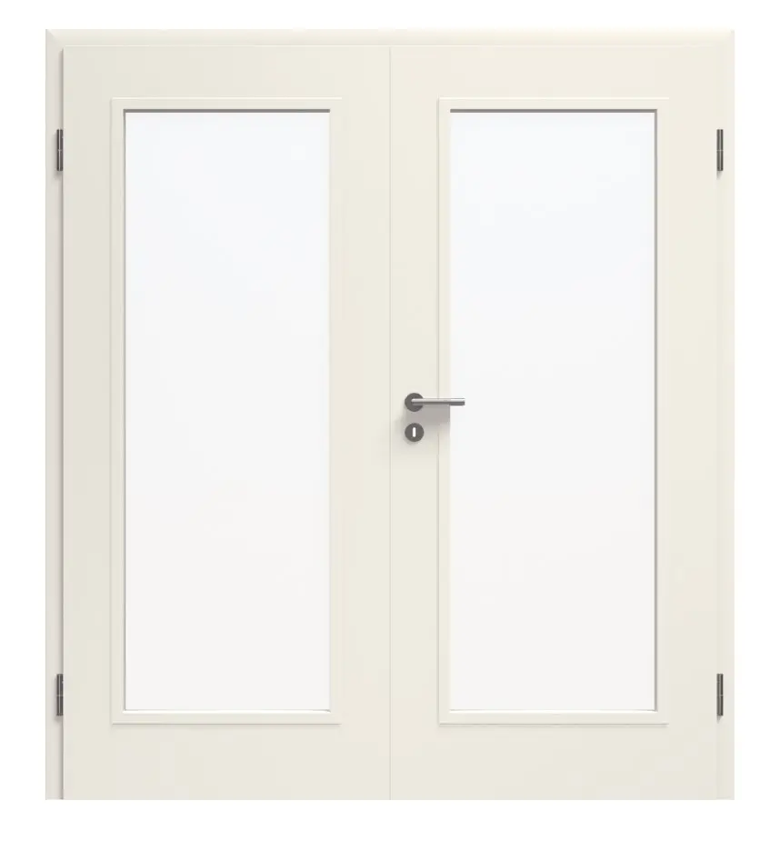 Zdjęcie: drzwi dwuskrzydłowe LA-60 biały lakier RAL 9010 Premium z ościeżnicą