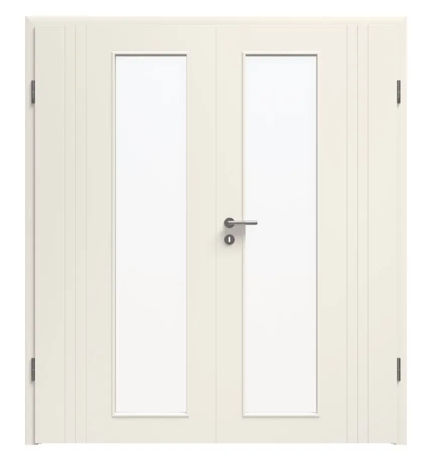 Zdjęcie Linea 01 LA-01 biały lakier Premium drzwi dwuskrzydłowe z ościeżnicą