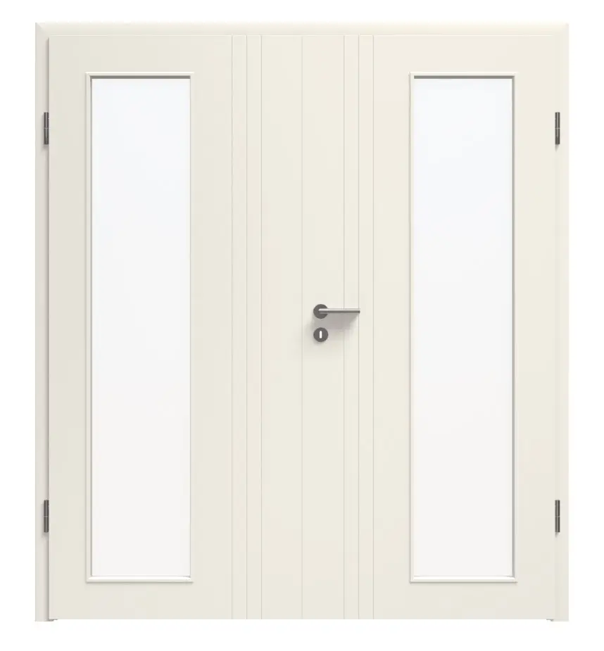 Zdjęcie Linea 02 LA-01 biały lakier Premium drzwi dwuskrzydłowe z ościeżnicą