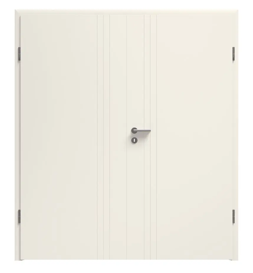 Zdjęcie Linea 02 biały lakier Premium drzwi dwuskrzydłowe z ościeżnicą