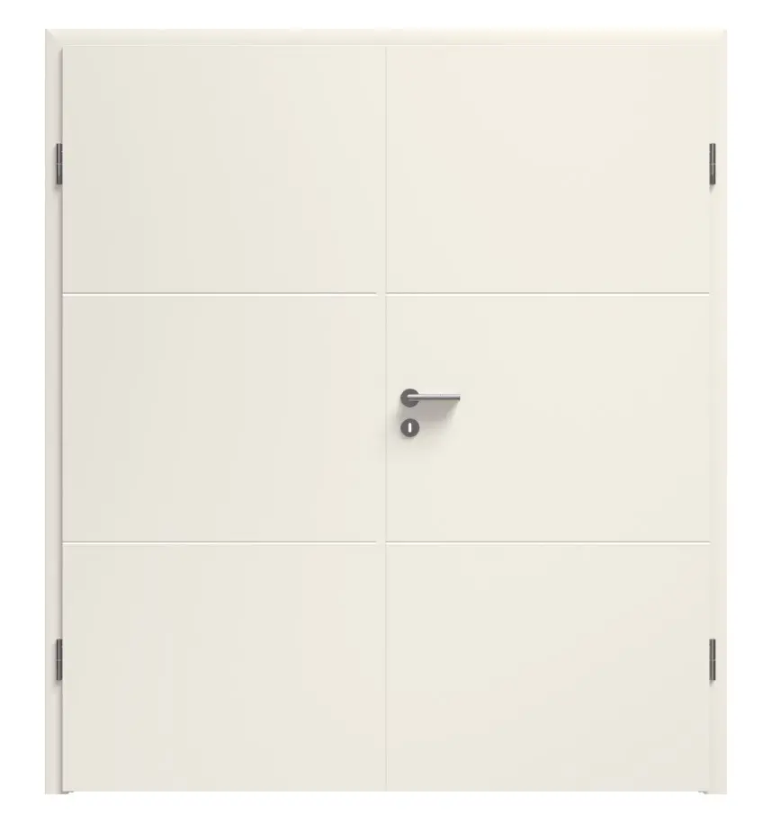 Zdjęcie Linea 07 biały lakier Premium drzwi dwuskrzydłowe wraz z ościeżnicą