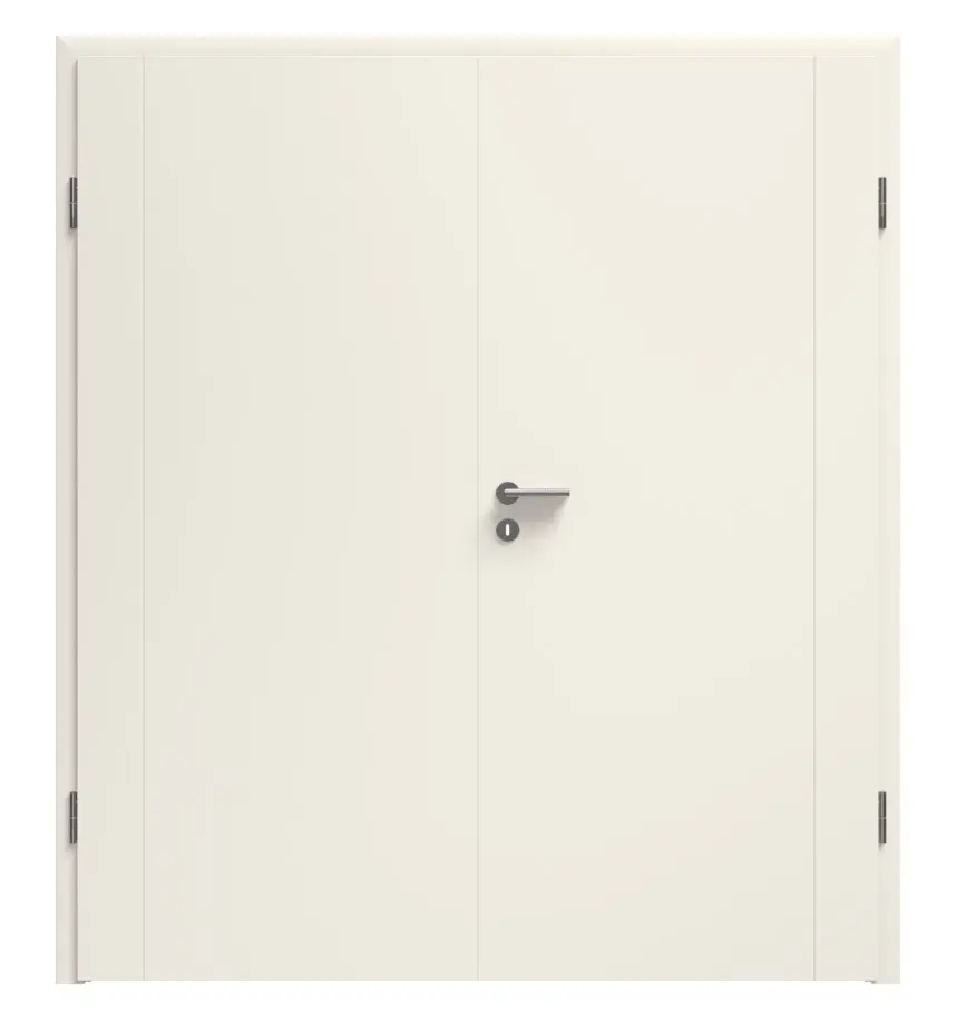 Zdjęcie drzwi dwuskrzydłowych Linea 11 biały lakier Premium wraz z ościeżnicą