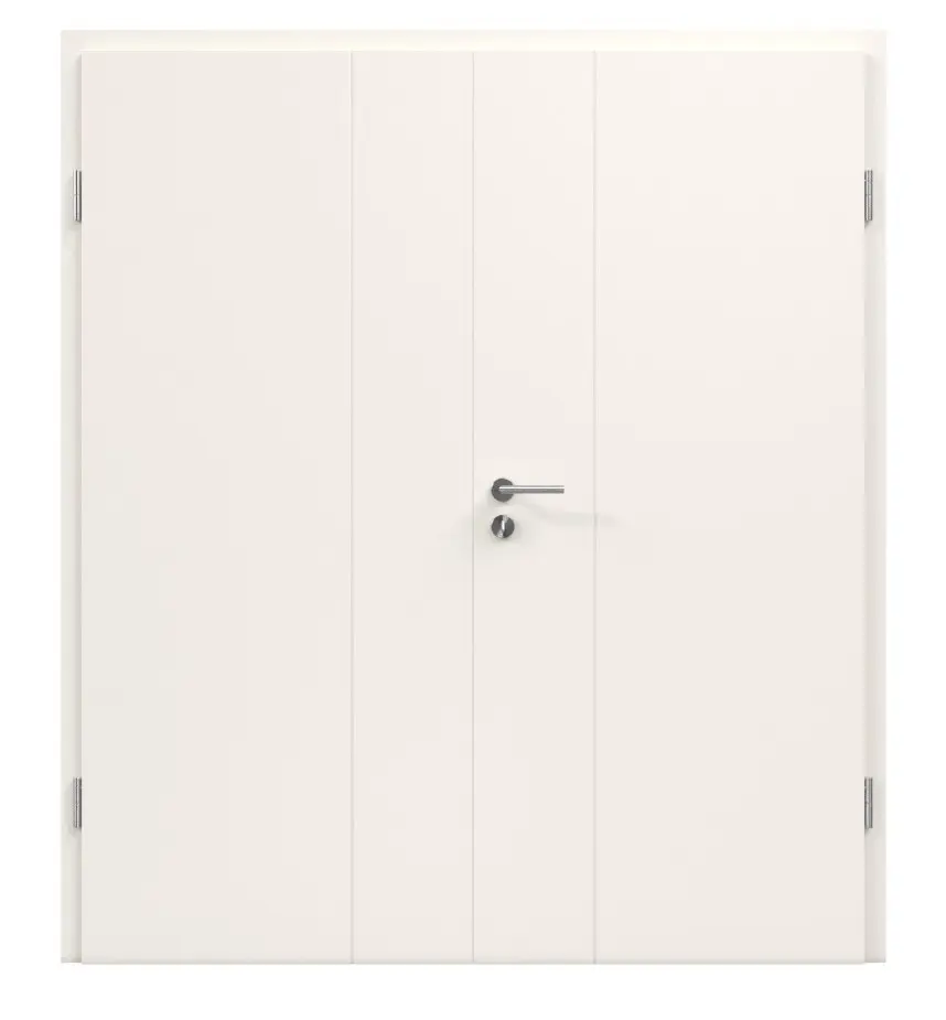 JELD-WEN drzwi dwuskrzydłowe Lombardo 2800-4 klasyczna biel RAL 9010 z ościeżnicą