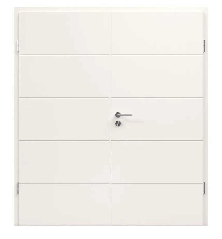 JELD-WEN drzwi dwuskrzydłowe Lombardo 2810-3 klasyczna biel RAL 9010 z ościeżnicą