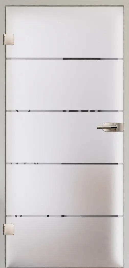 Wnętrze z drzwiami przeszklonymi design ze szkła przezroczystego