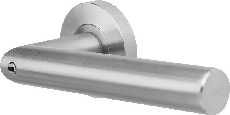 1. Widok szczegółowy klamki drzwiowej HÖRMANN Eurodrücker ProLockPlus, zaokrąglona, stal nierdzewna matowa, bez rozetki na klucz