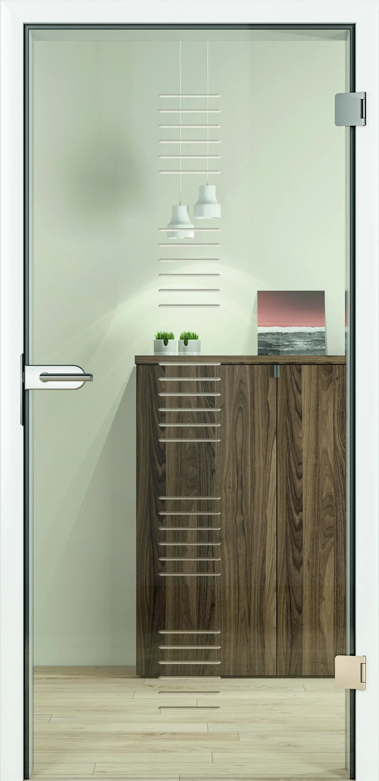 HÖRMANN drzwi wewnętrzne Gropus z motywem matowym GlassLine