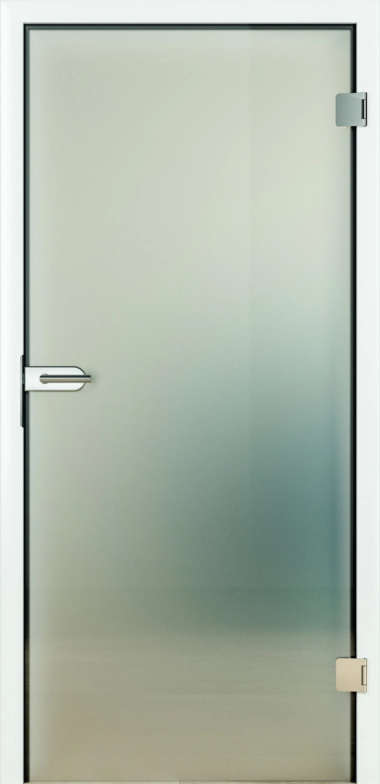 Widok frontowy na satynowane drzwi wewnętrzne GlassLine - Hörmann