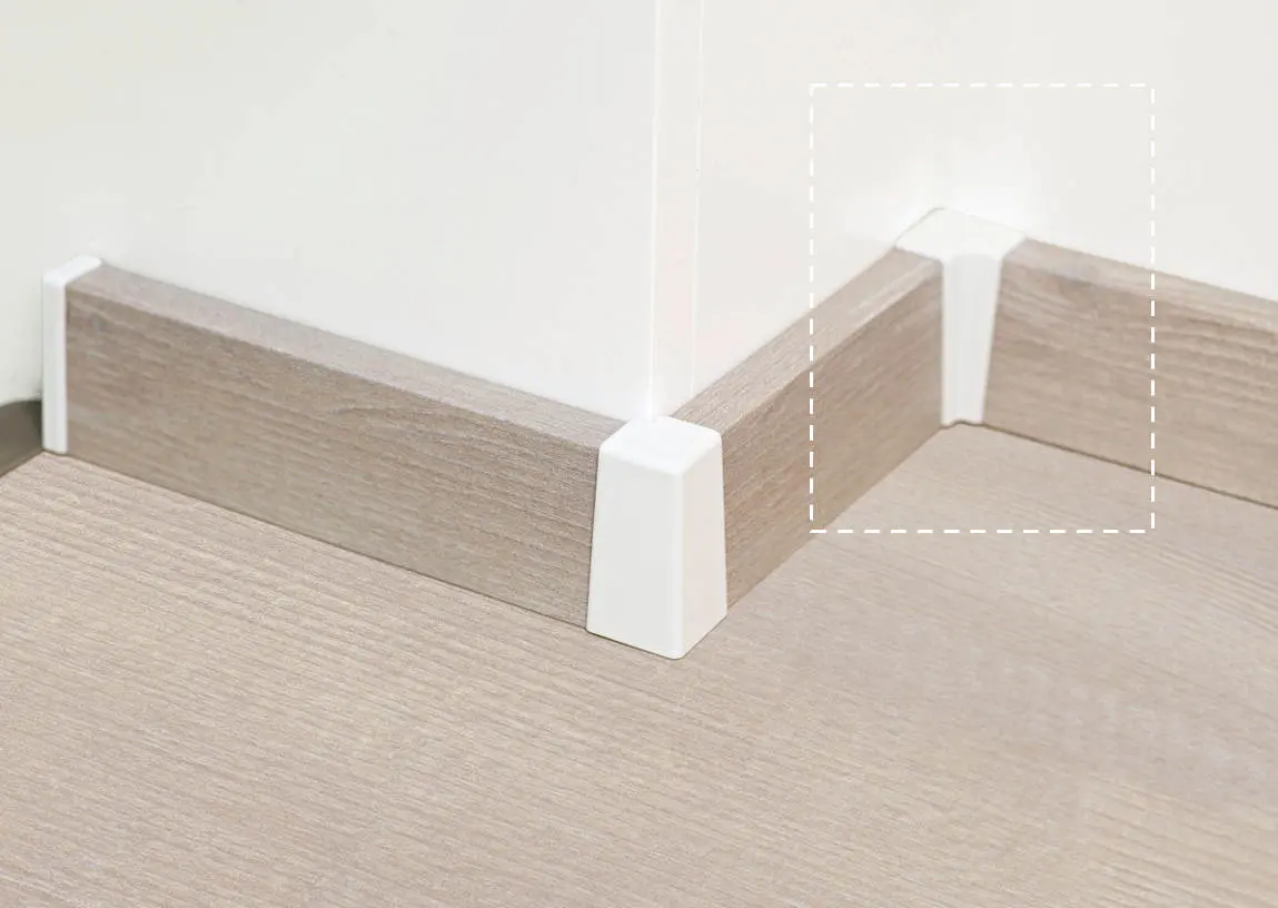 Narożniki wewnętrzne do listew przypodłogowych biały - Kaindl 1