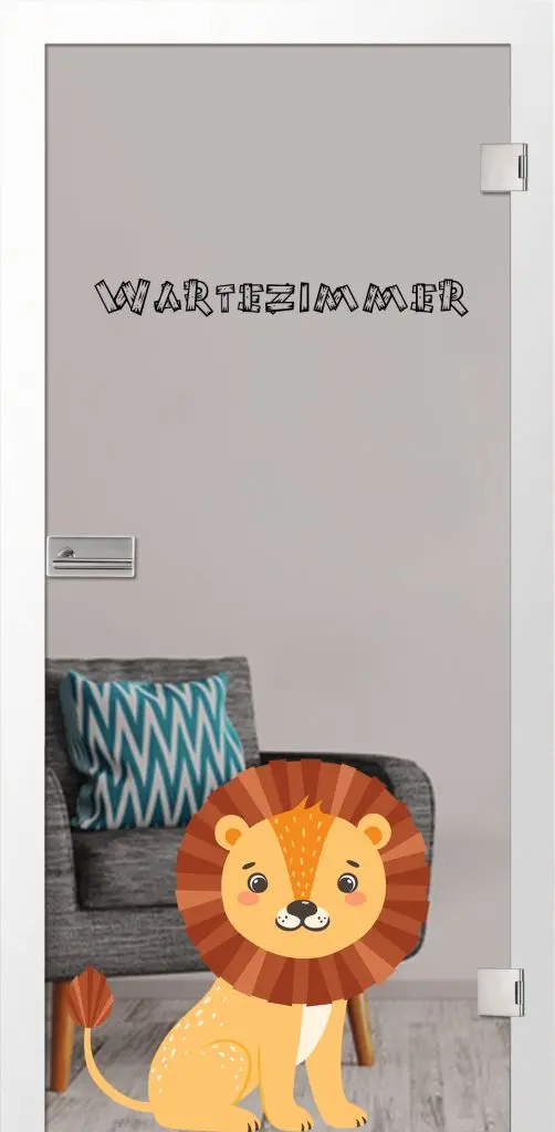 ERKELENZ Szklane drzwi Wartezimmer Kinder Mattprint