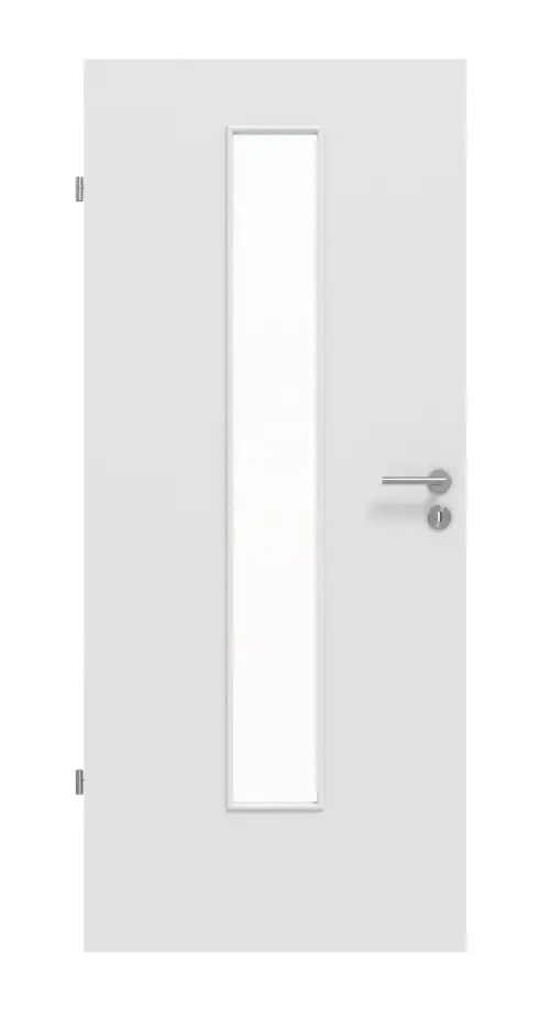 Zdjęcie frontowe drzwi wewnętrznych biel baliowa LA 24 Basic Durat - Huga