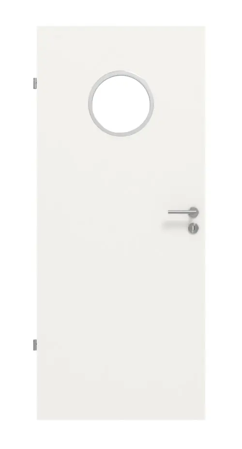 Zdjęcie frontowe drzwi wewnętrznych biały RAL 9016 LA bulaj Basic Durat - Huga