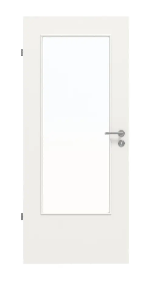 Zdjęcie z przodu: biały RAL 9016 DIN-LA Basic Durat drzwi wewnętrzne - Huga