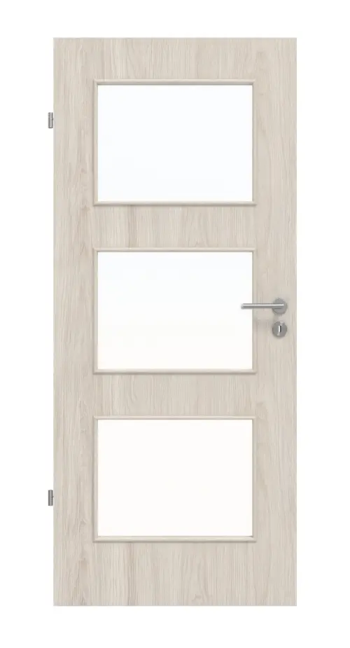 Widok z przodu drzwi wewnętrznych dąb lazura LA 11 Basic Durat - Huga