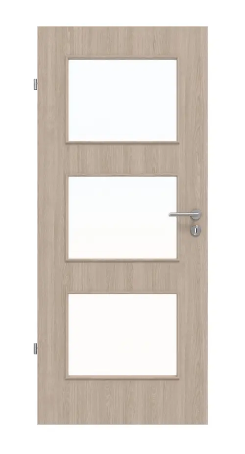 Widok frontowy dąb szary LA 11 Basic Durat drzwi wewnętrzne - Huga