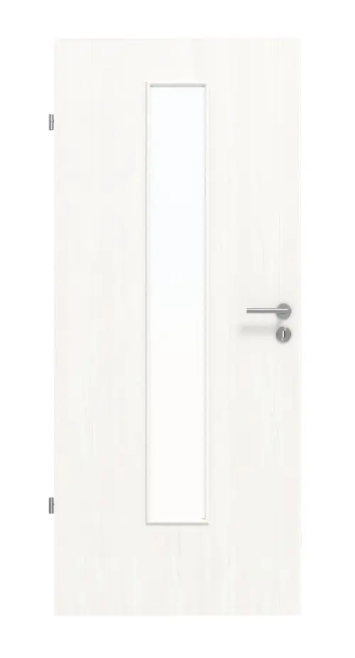 Widok z przodu drzwi wewnętrznych biel pino LA 24 Basic Durat - Huga