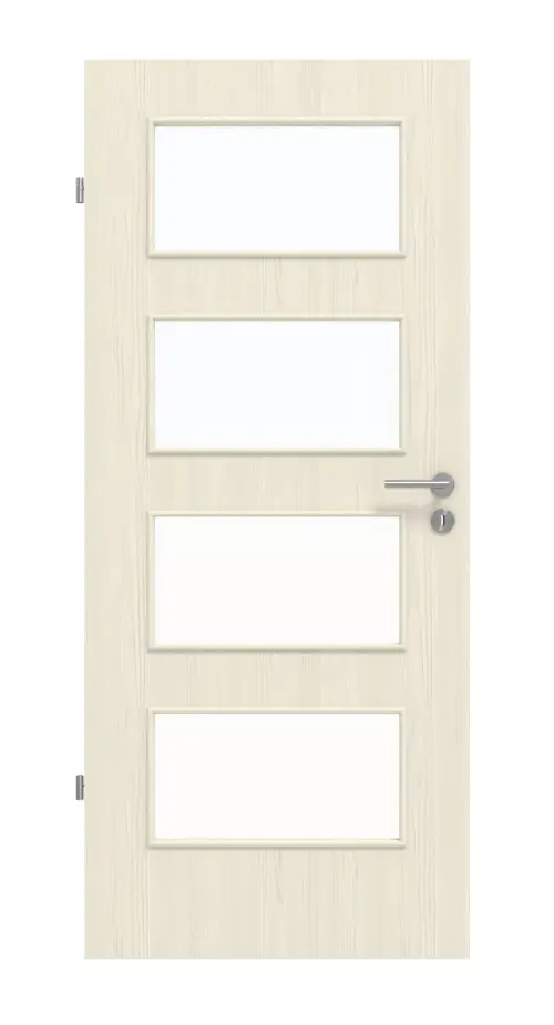 Widok z przodu drzwi wewnętrznych modrzew lazurowany LA 9 Basic Durat - Huga