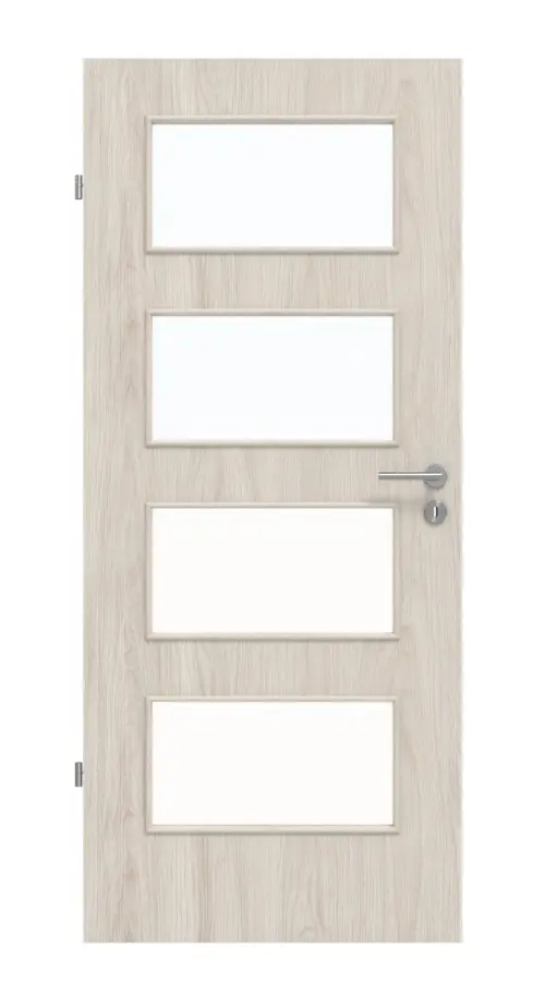 Widok od frontu drzwi wewnętrznych dąb lazurowany LA 9 Basic Durat - Huga