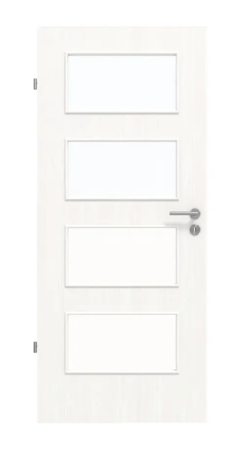 Widok z przodu: biel pino LA 9 Basic Durat drzwi wewnętrzne - Huga