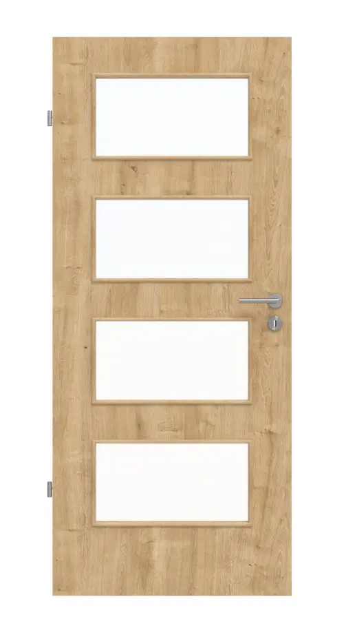 Widok z przodu dąb sękaty LA 9 Basic Durat drzwi wewnętrzne - Huga