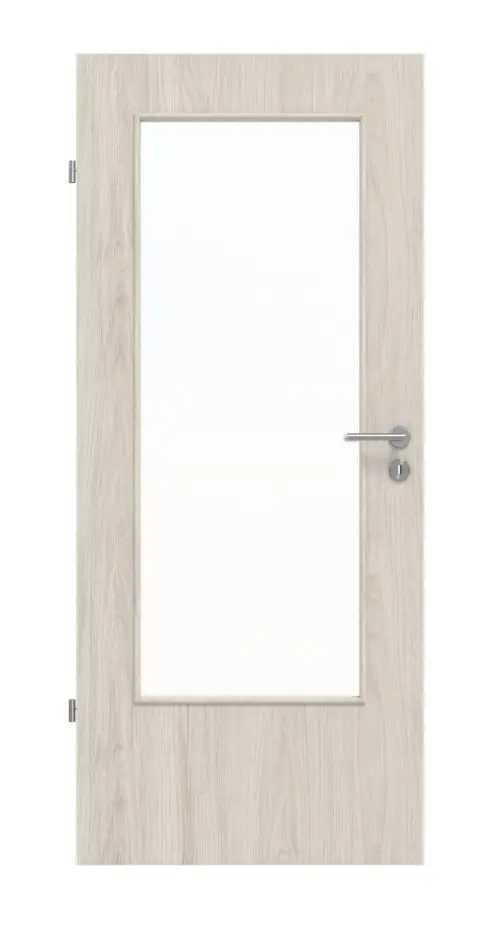 Widok z przodu drzwi wewnętrznych dąb lazurowany DIN-LA Basic Durat - Huga