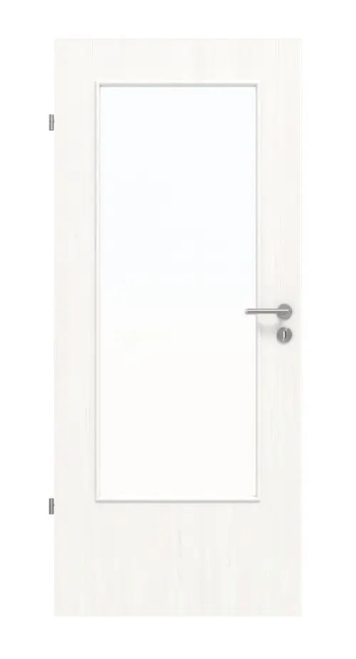 Widok z przodu drzwi wewnętrznych biel pino DIN-LA Basic Durat - Huga