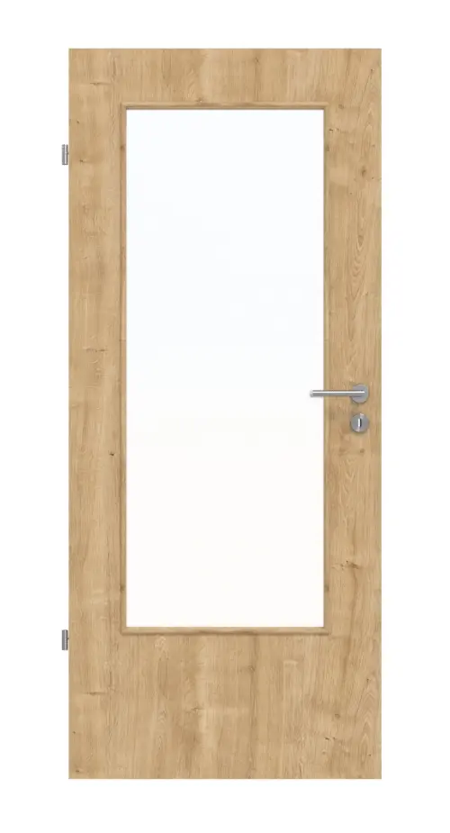 Widok z przodu drzwi wewnętrznych dąb sękaty DIN-LA Basic Durat - Huga