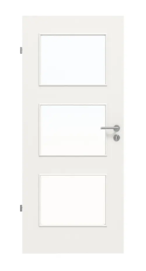 Widok z przodu drzwi wewnętrznych Basic lakierowanych, biały podobny do RAL 9016, LA 11 - Huga