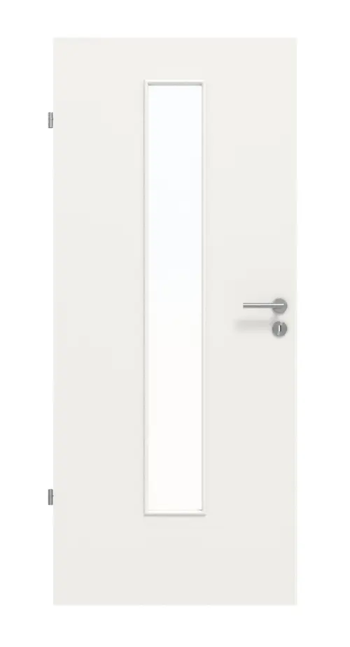 Zdjęcie frontowe drzwi wewnętrznych lakierowanych Basic LA 24, biały podobny do RAL 9016 - Huga