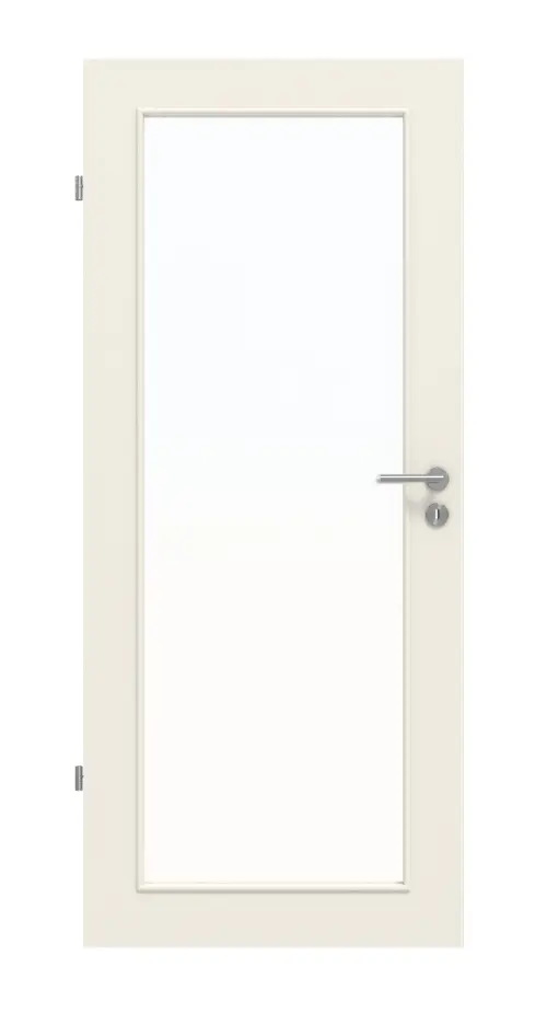 Widok z przodu drzwi wewnętrznych biały podobny do RAL 9010 LA 27 Basic lakier - Huga