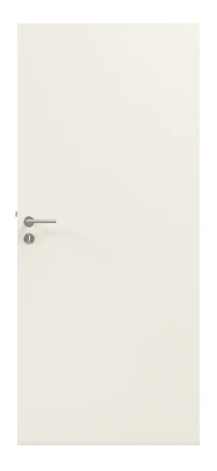 Zdjęcie zestaw drzwi wewnętrzne biały lakier Uni Optima bezprzylgowe z ościeżnica i klamka