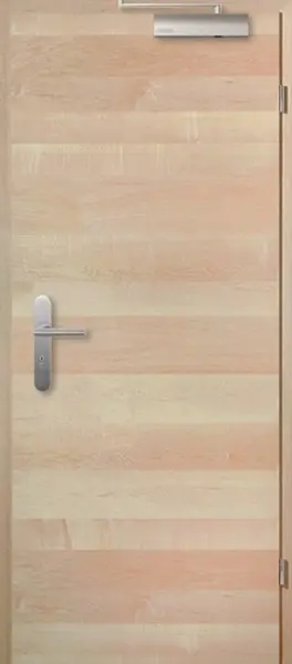 Widok frontowy drzwi przeciwpożarowe T-30 Typ48 klon kanad. wzdłuż Living fornirowane drewnem naturalnym - Jeld-Wen