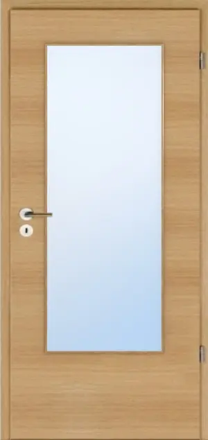 JELD-WEN drzwi wewnętrzne dąb Living Optima w układzie poprzecznym fornirowane drewnem naturalnym z przeszkleniem LÖ-23