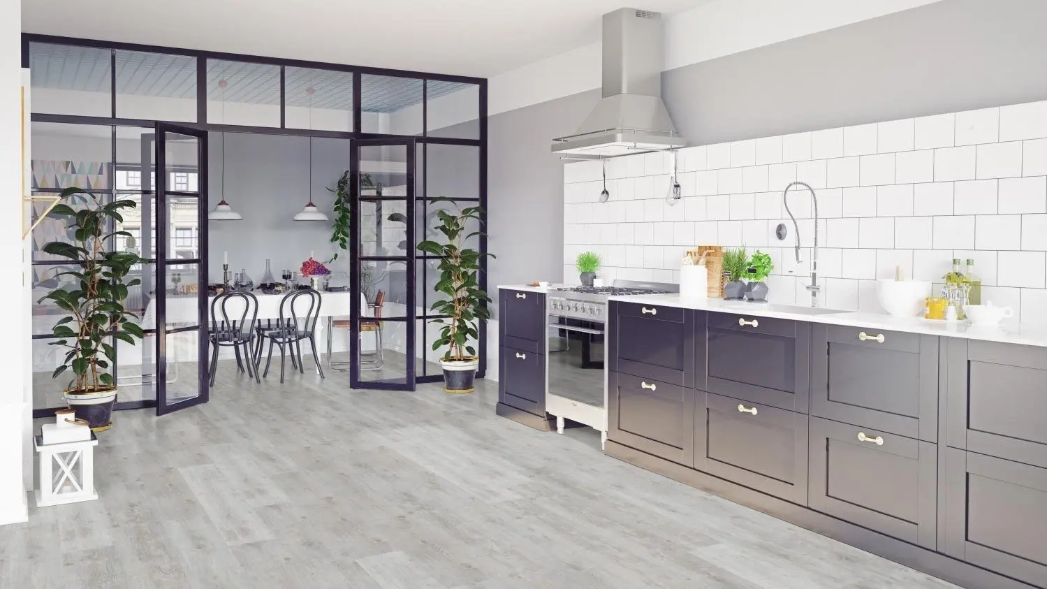 Widok na panele laminowane dąb PERUZZO deska w stylu wiejskim Simple Handle 7.0 zdjęcie 1