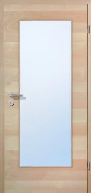 JELD-WEN drzwi wewnętrzne klon kanad. kanadyjskiego w układzie pionowym Living Optima, fornirowane drewnem naturalnym, z przeszkleniem LÖ-20