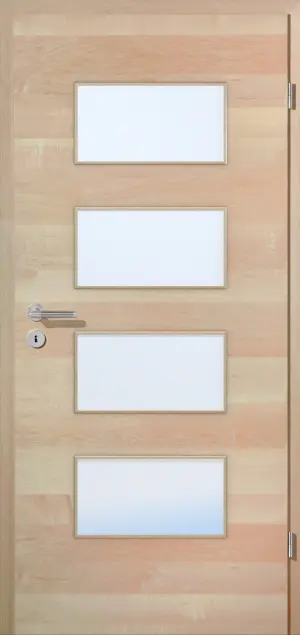 JELD-WEN drzwi wewnętrzne klon kanad. kanadyjskiego w układzie poziomym Living Optima, fornirowane drewnem naturalnym, z przeszkleniem LÖ-40