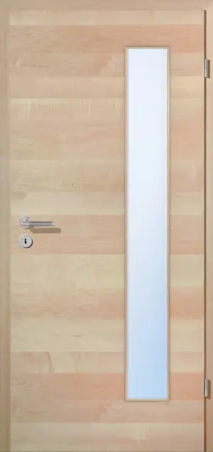 JELD-WEN drzwi wewnętrzne klon kanad. kanadyjskiego w układzie poziomym Living Optima, fornirowane drewnem naturalnym, z przeszkleniem LÖ-62 po stronie zawiasowej